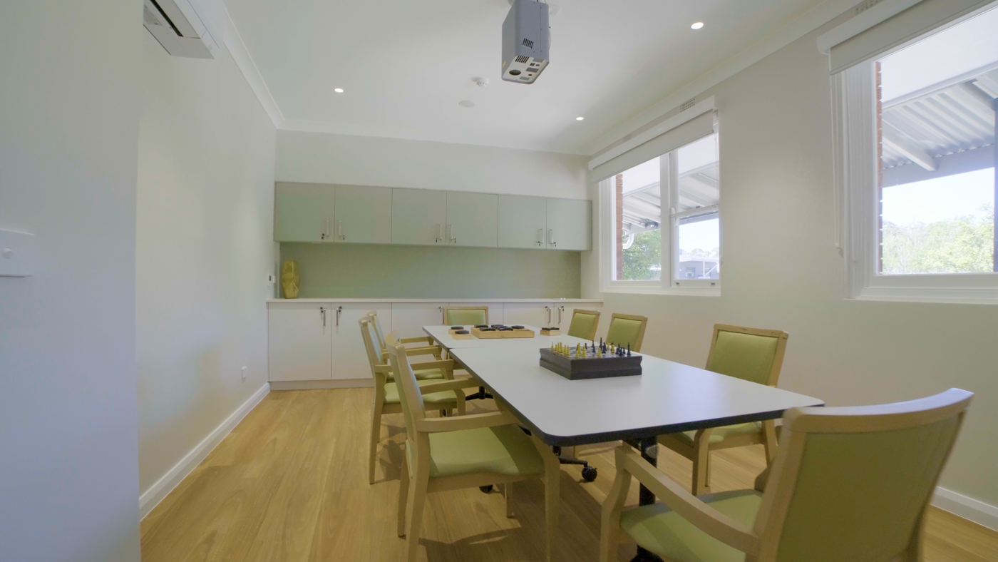 dining area with a sleek dining chair and a stylish table